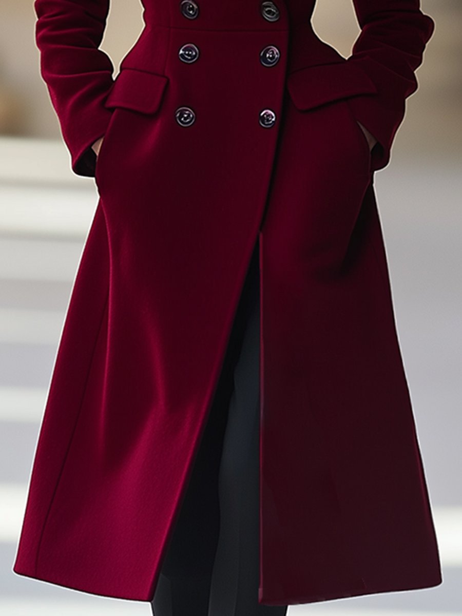 Elegant women’s winter coat in a double-breasted design with a flattering cut - J&B; - 4 - London-stylehouse.com