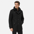Men's Peacoat with Structured Fit and Stylish Collar | L&S - 3 - London-stylehouse.com