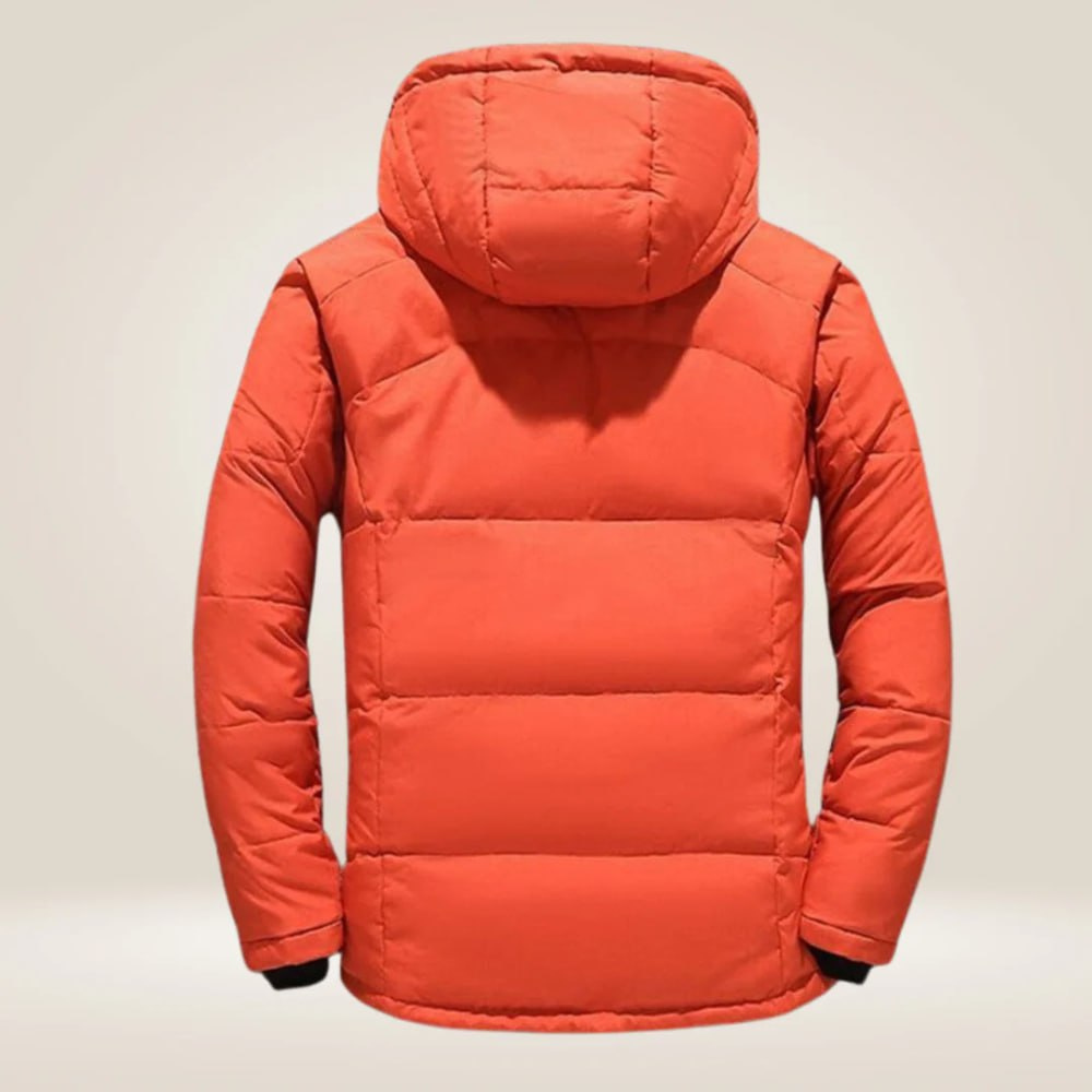 Men's Insulated Jacket with Adjustable Hood | L&S - 7 - London-stylehouse.com