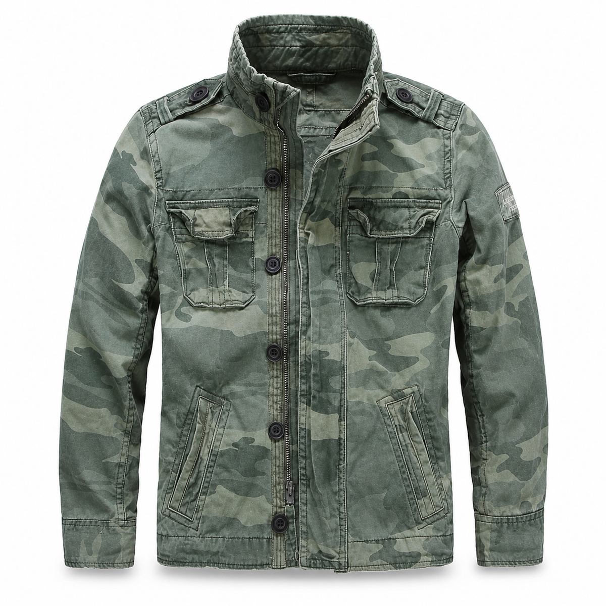 Men's utility jacket with structured fit and practical pockets | L&S - 7 - London-stylehouse.com
