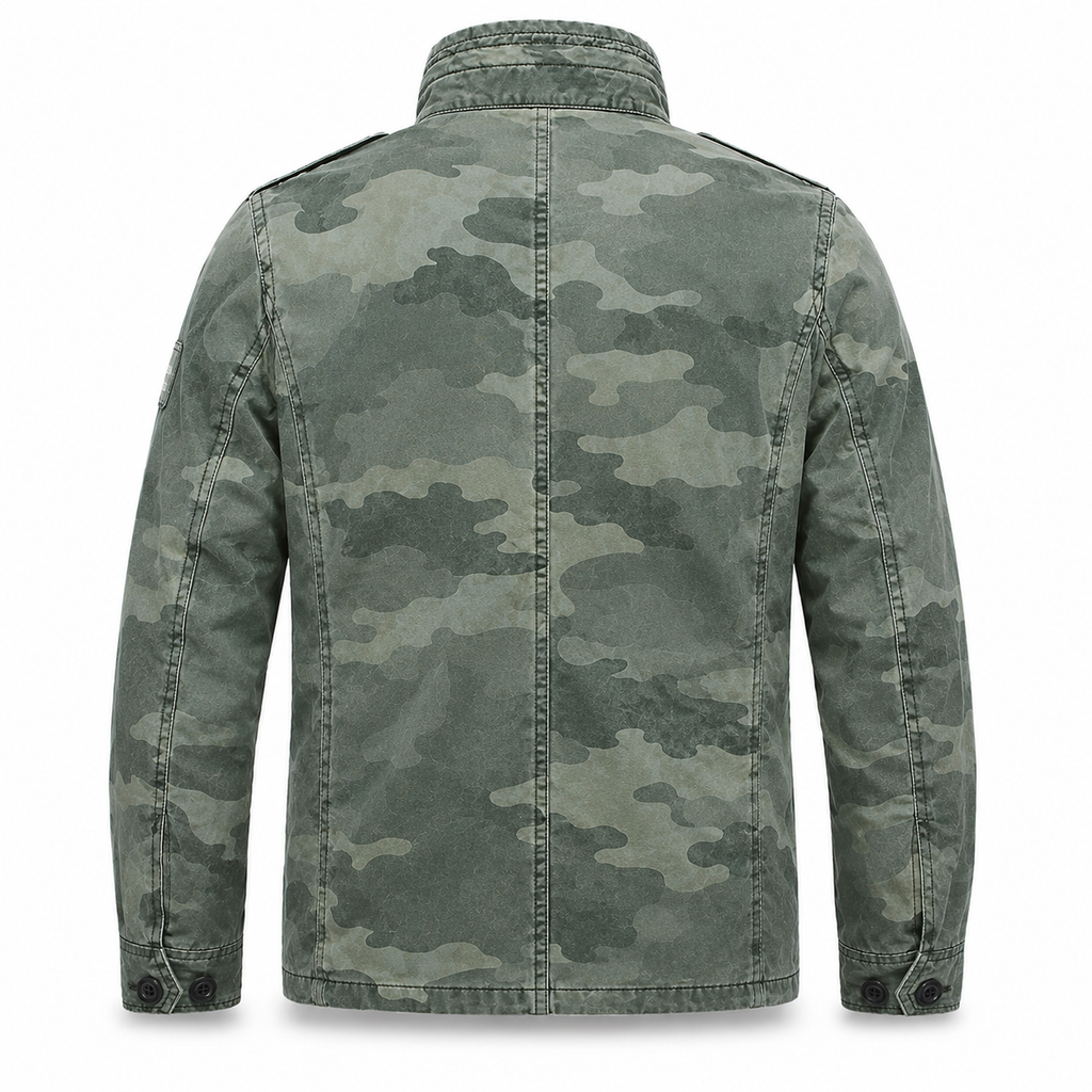Men's utility jacket with structured fit and practical pockets | L&S - 8 - London-stylehouse.com