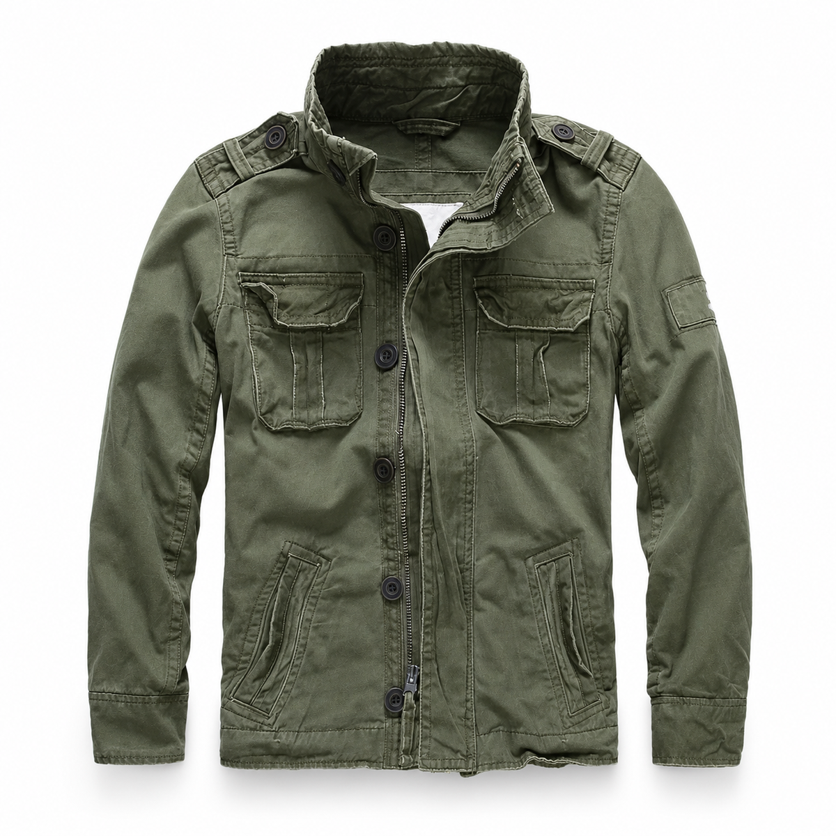 Men's utility jacket with structured fit and practical pockets | L&S - 10 - London-stylehouse.com