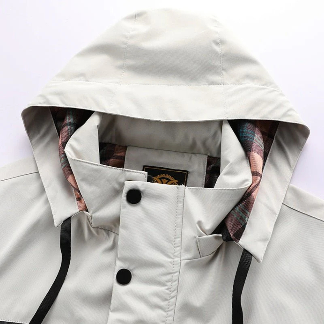 Men's Winter Jacket with Detachable Hood & Functional Pockets | L&S - 11 - London-stylehouse.com
