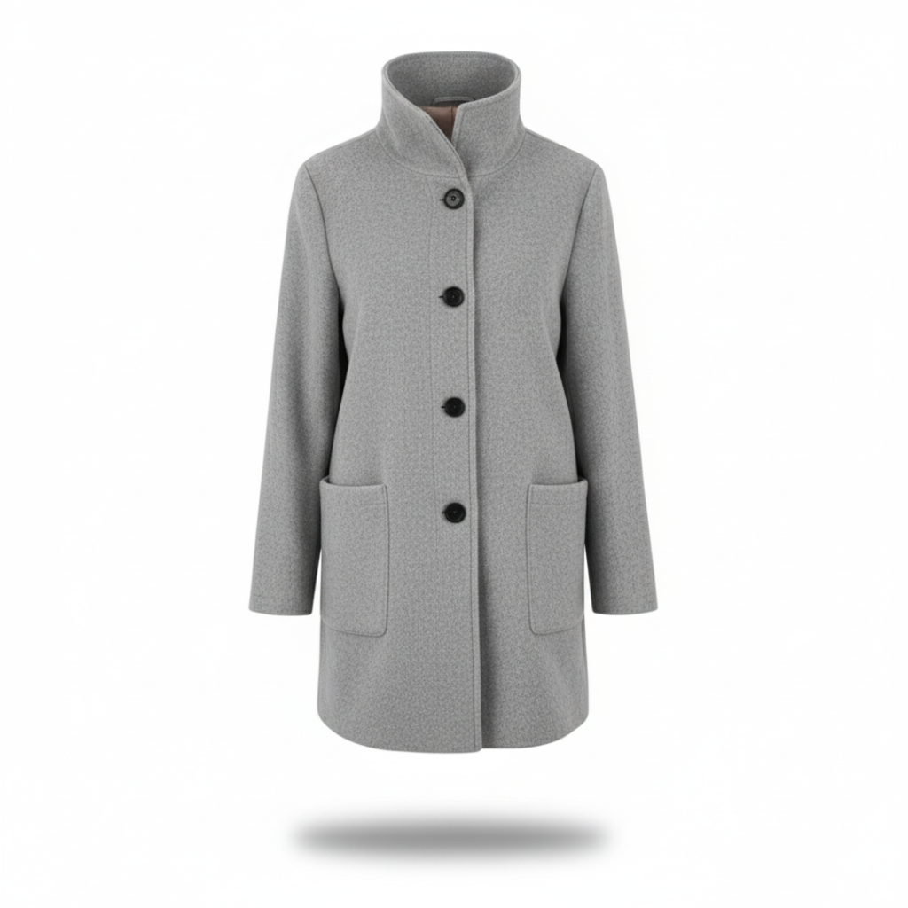 Women's coat in a chic longline cut with practical pockets | L&S - 2 - London-stylehouse.com