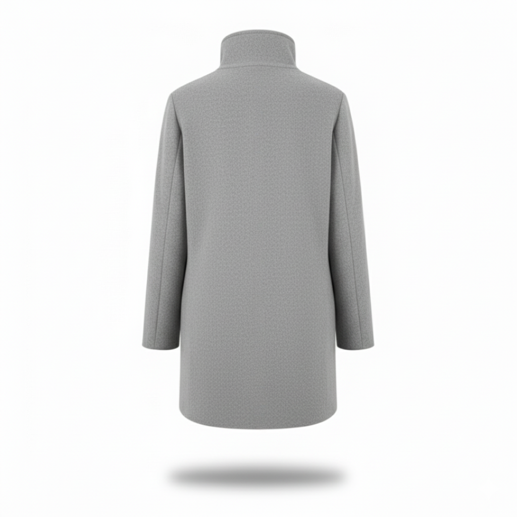 Women's coat in a chic longline cut with practical pockets | L&S - 3 - London-stylehouse.com