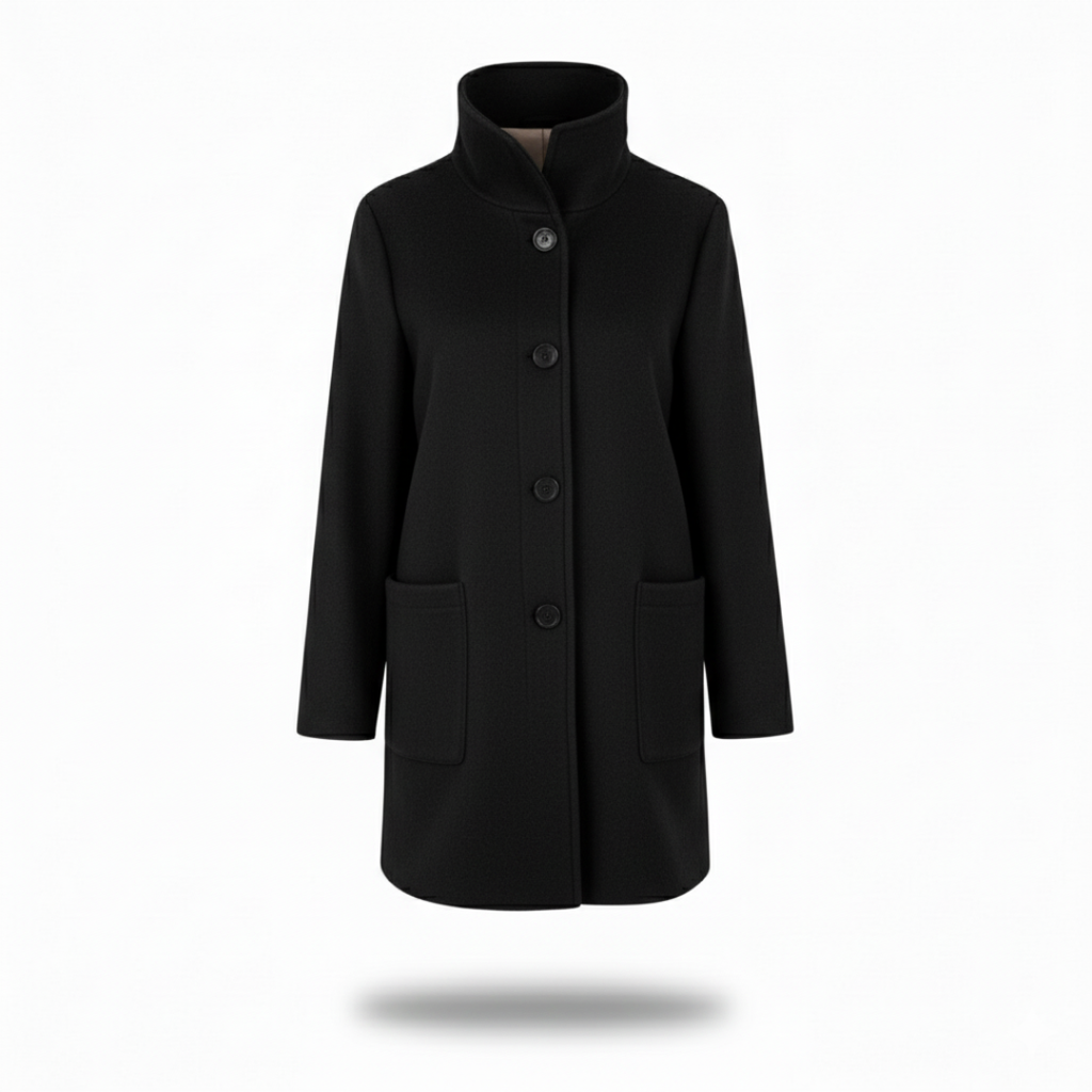 Women's coat in a chic longline cut with practical pockets | L&S - 5 - London-stylehouse.com