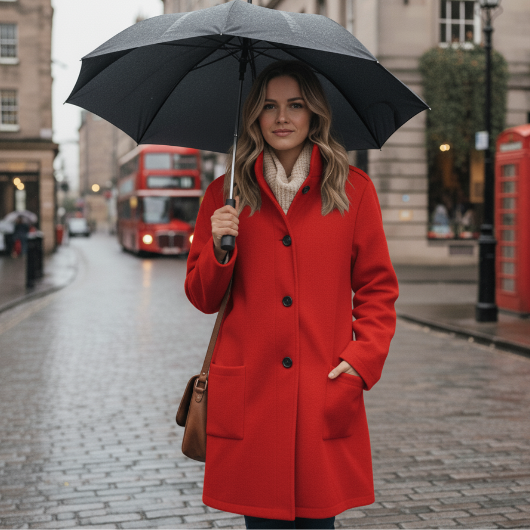 Women's coat in a chic longline cut with practical pockets | L&S - 7 - London-stylehouse.com