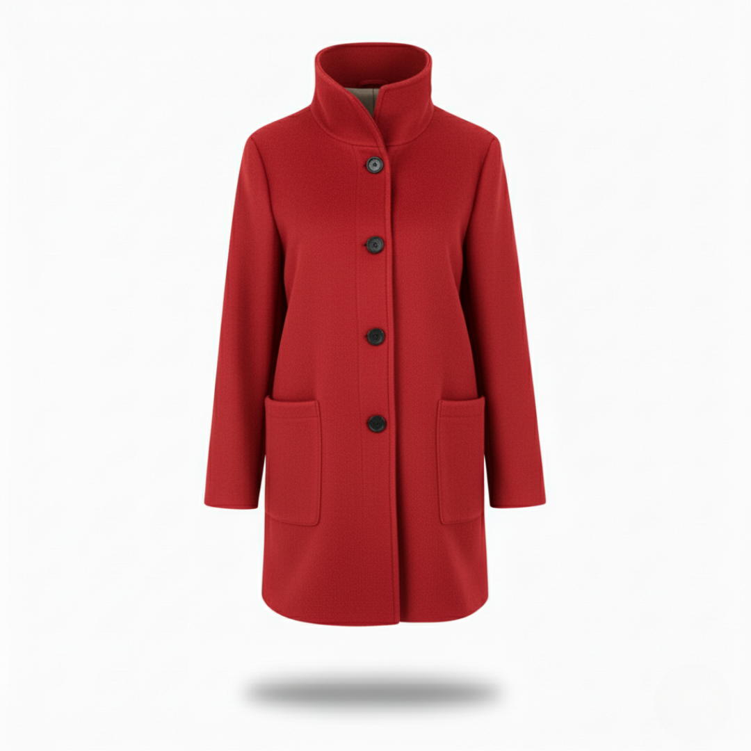 Women's coat in a chic longline cut with practical pockets | L&S - 8 - London-stylehouse.com