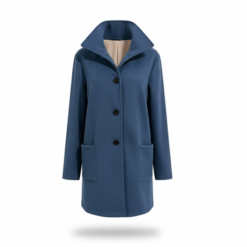 Women's coat in a chic longline cut with practical pockets | L&S - 11 - London-stylehouse.com