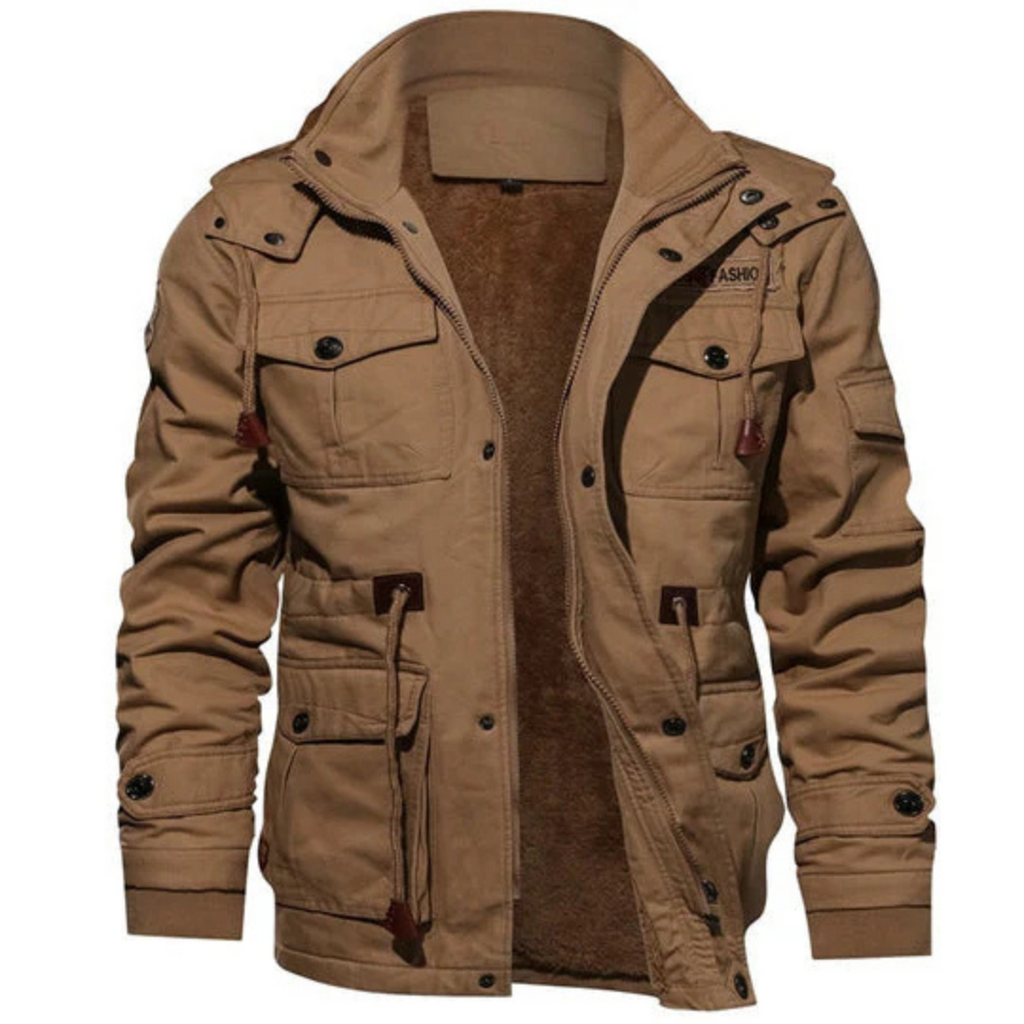 Men's Jacket with Warm Lining and Practical Pockets | L&S - 2 - London-stylehouse.com