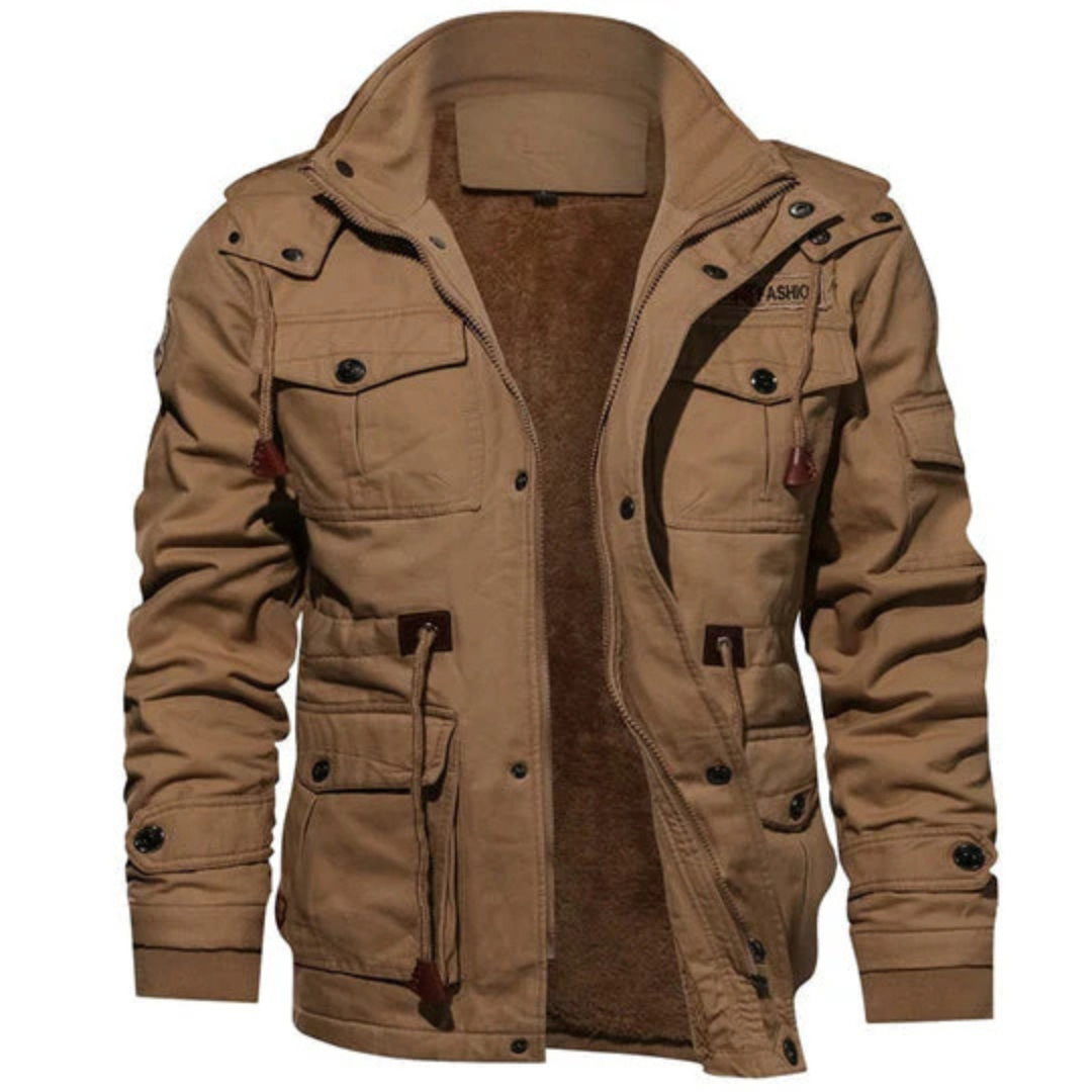 Men's Jacket with Warm Lining and Practical Pockets | L&S - 2 - London-stylehouse.com