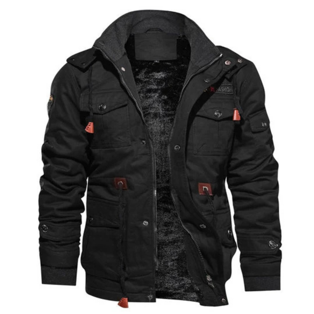Men's Jacket with Warm Lining and Practical Pockets | L&S - 3 - London-stylehouse.com