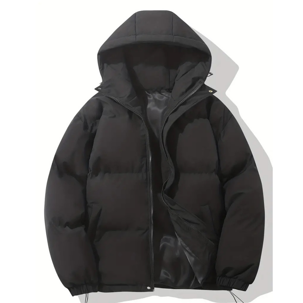 Women's quilted jacket with hood and zip | L&S - 6 - London-stylehouse.com