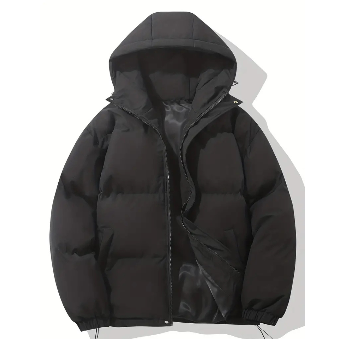 Women's quilted jacket with hood and zip | L&S - 6 - London-stylehouse.com