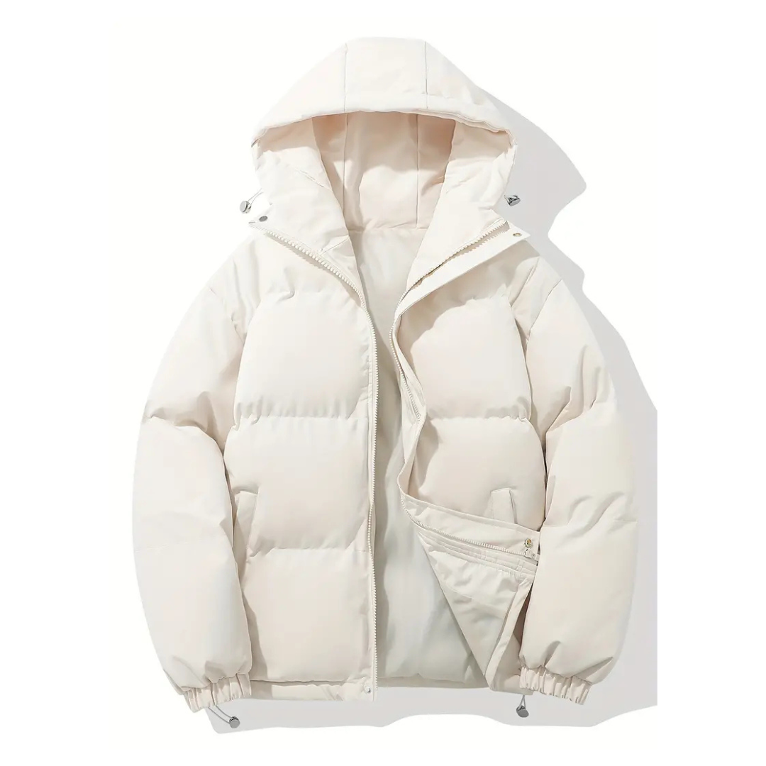 Women's quilted jacket with hood and zip | L&S - 7 - London-stylehouse.com