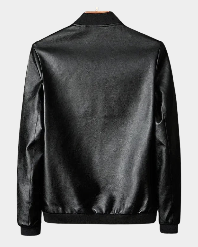 Bomber Jacket Men's Tailored Fit with Ribbed Cuffs & Zip Pockets | L&S - 4 - London-stylehouse.com