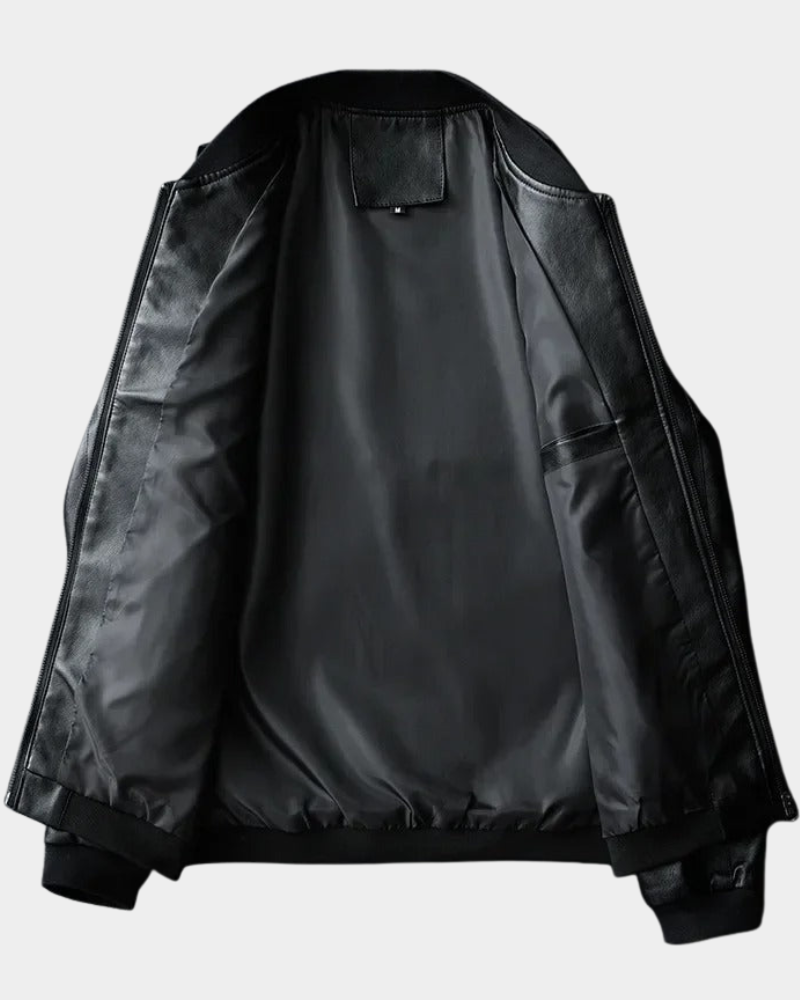Bomber Jacket Men's Tailored Fit with Ribbed Cuffs & Zip Pockets | L&S - 5 - London-stylehouse.com