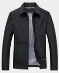 Jacket Men's Classic Fit with Zip Closure & Checked Lining | L&S - 1 - London-stylehouse.com