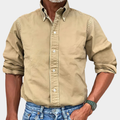 Men's Shirt – Classic Fit with Button-Down Collar | L&S - 1 - London-stylehouse.com