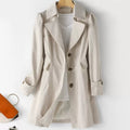 Trenchcoat Damen mit taillierter Silhouette und eleganten Knöpfen | A&B - 1 - Annoboutique