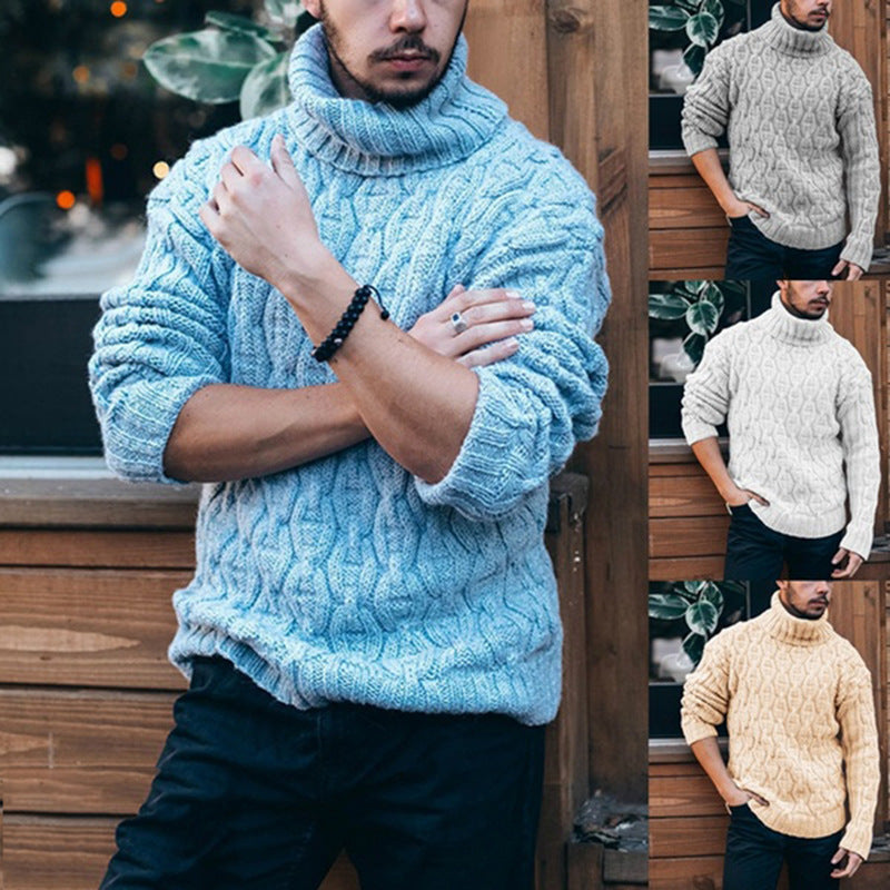 Pullover Herren mit Rollkragen und Zopfmuster | A&B - 6 - Annoboutique