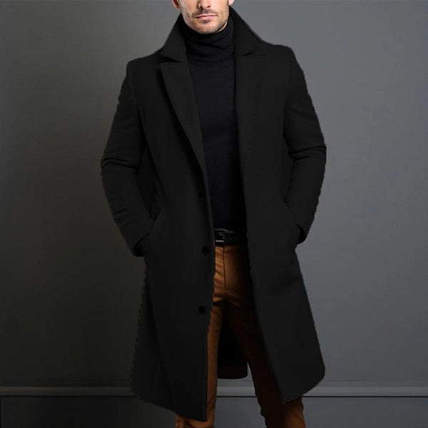 Men's Tailored Coat with High Collar and Slim Fit | M&B - 1 - Modern britwear