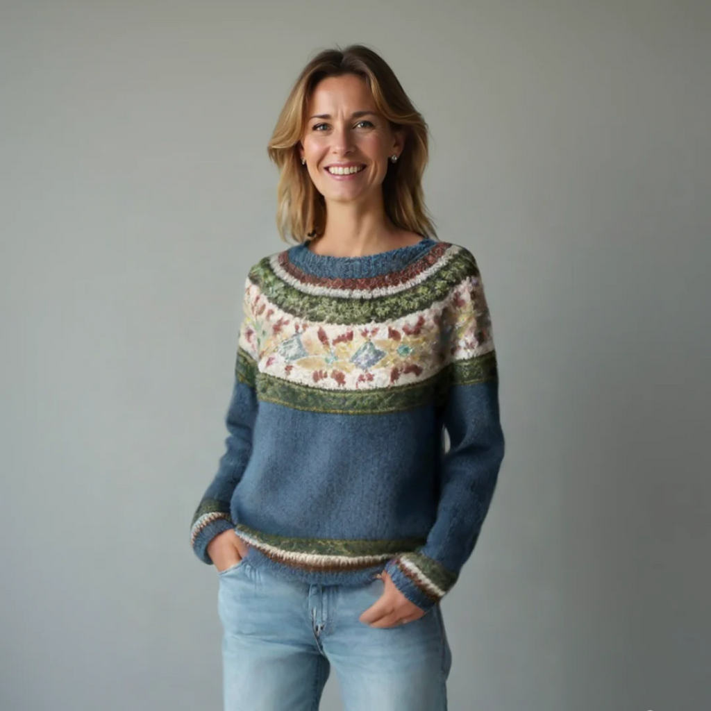 Nordic-Inspired Women’s Jumper with Relaxed Fit - J&B | L&S - 6 - London-stylehouse.com