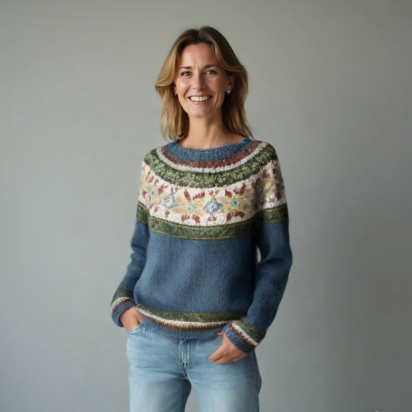 Nordic-Inspired Women’s Jumper with Relaxed Fit - J&B | L&S - 6 - London-stylehouse.com