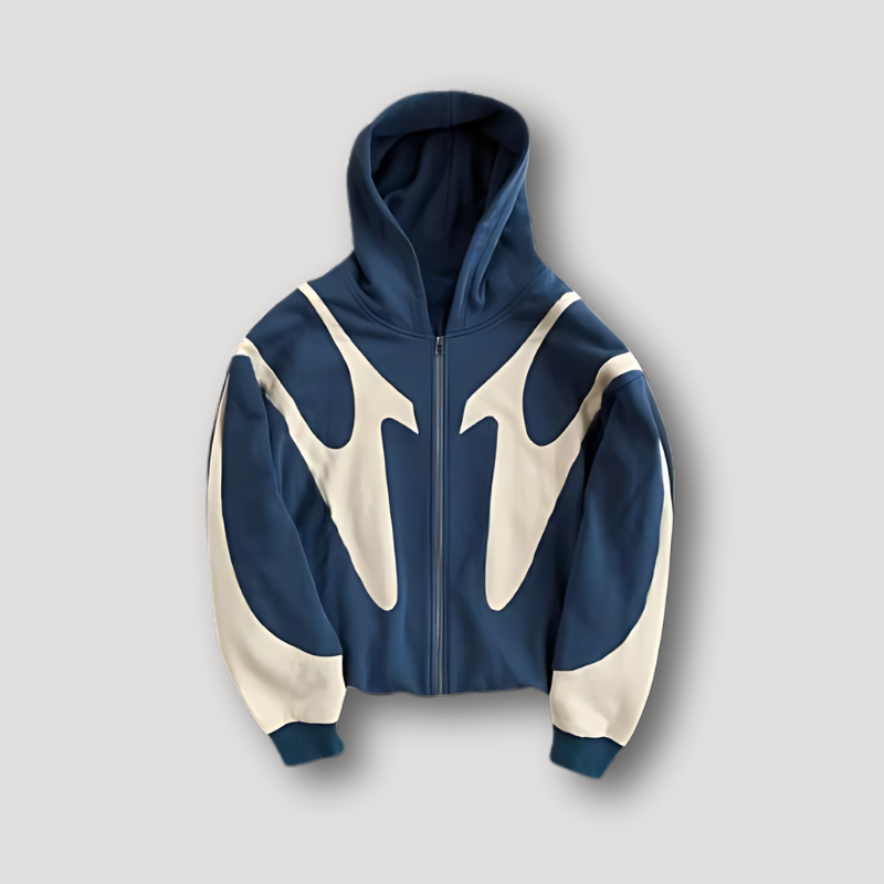 J&B Men’s Graphic Hoodie with Hood and Zip - Ideal for Leisure | L&S - 1 - London-stylehouse.com
