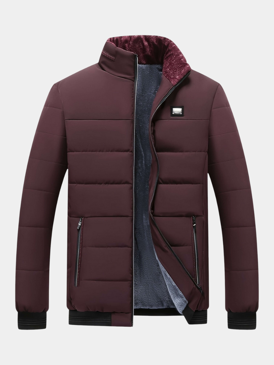J&B Men’s Stand-Up Collar Zip Jacket - Stylish and Warm | L&S - 1 - London-stylehouse.com