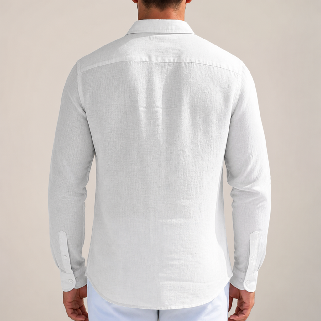 J&B Men's Textured Long Sleeve Shirt - Classic Style | L&S - 5 - London-stylehouse.com