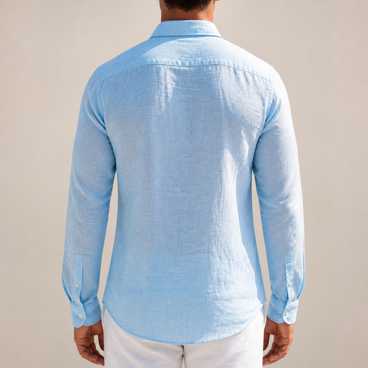 J&B Men's Textured Long Sleeve Shirt - Classic Style | L&S - 8 - London-stylehouse.com