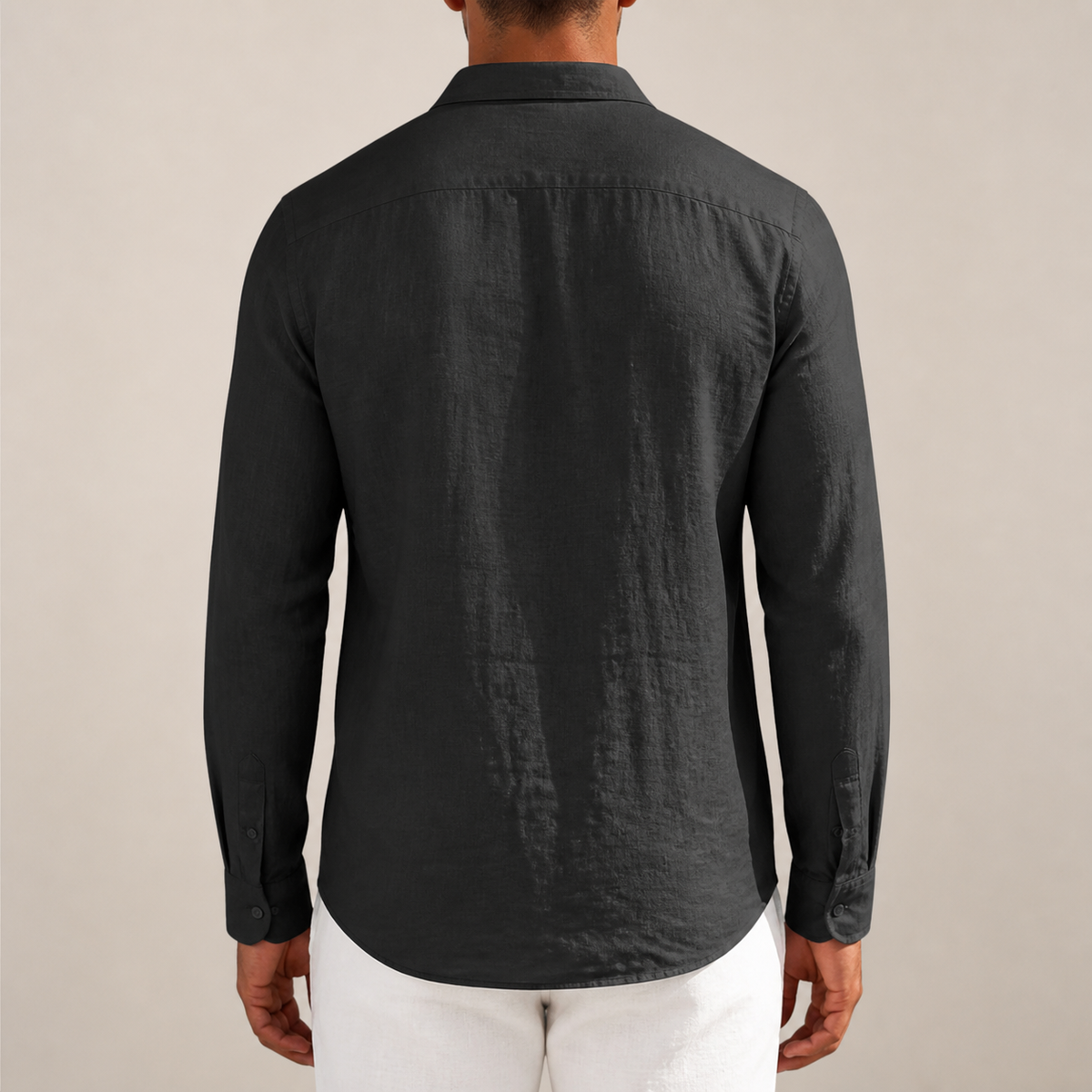 J&B Men's Textured Long Sleeve Shirt - Classic Style | L&S - 11 - London-stylehouse.com