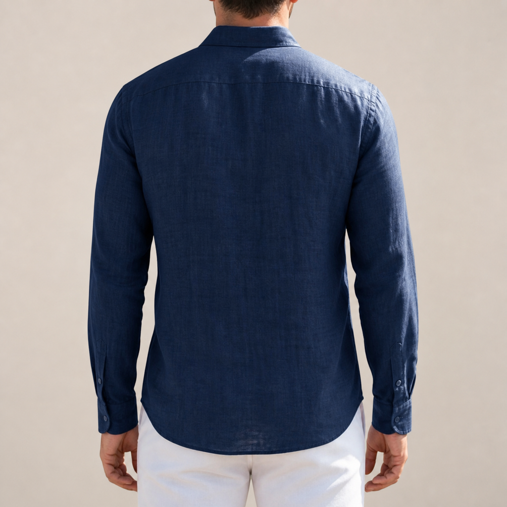 J&B Men's Textured Long Sleeve Shirt - Classic Style | L&S - 14 - London-stylehouse.com