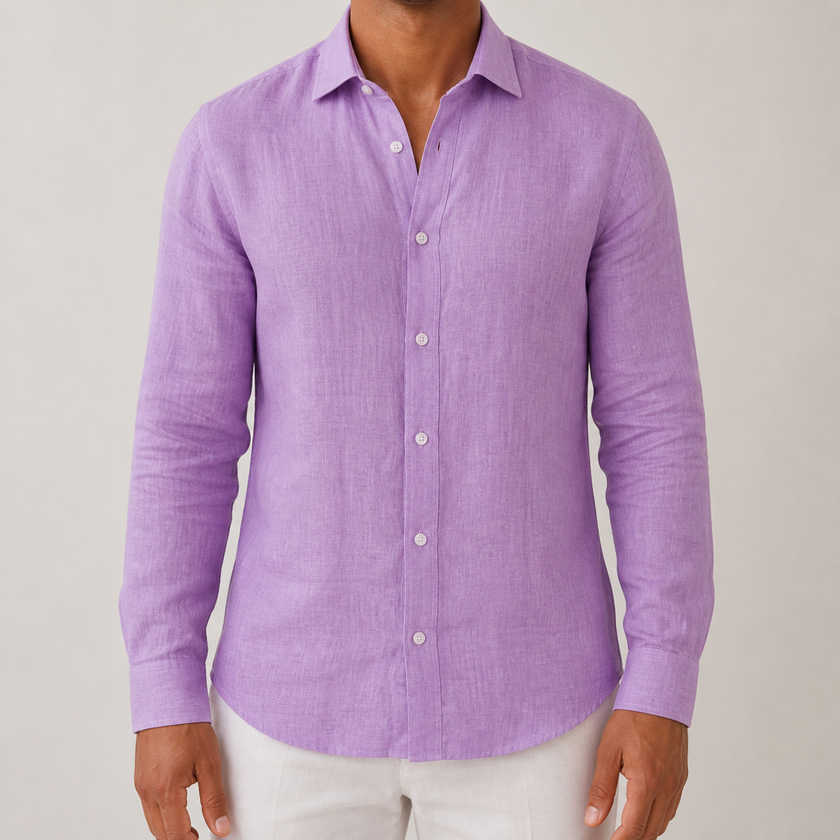 J&B Men's Textured Long Sleeve Shirt - Classic Style | L&S - 16 - London-stylehouse.com