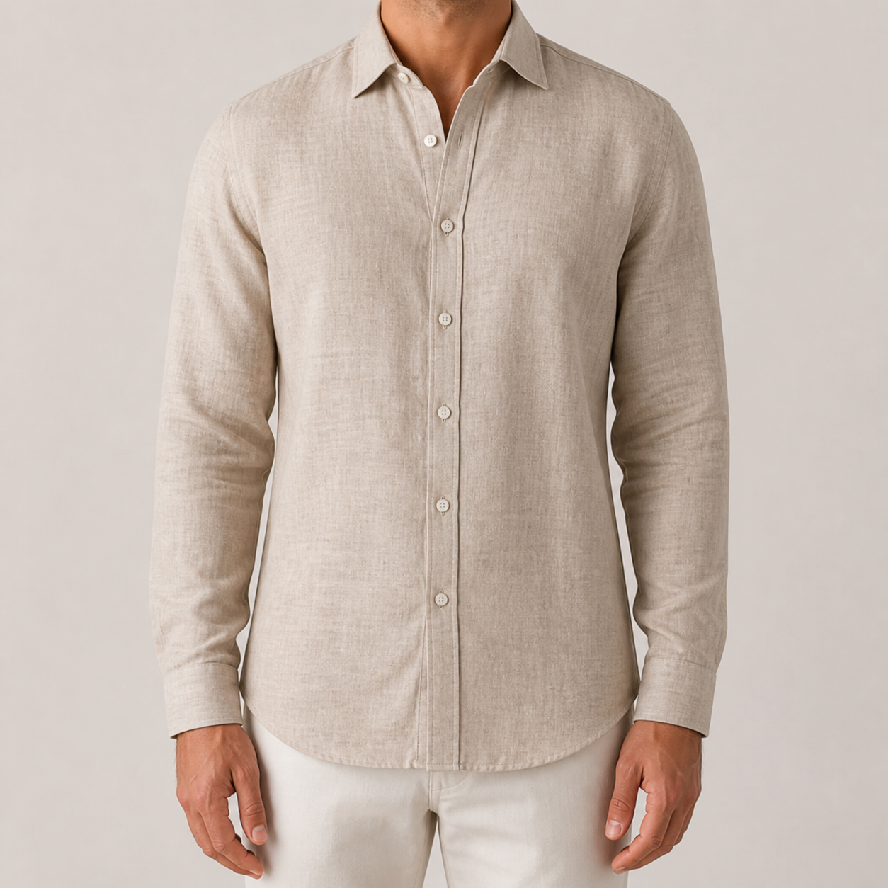 J&B Men's Textured Long Sleeve Shirt - Classic Style | L&S - 19 - London-stylehouse.com