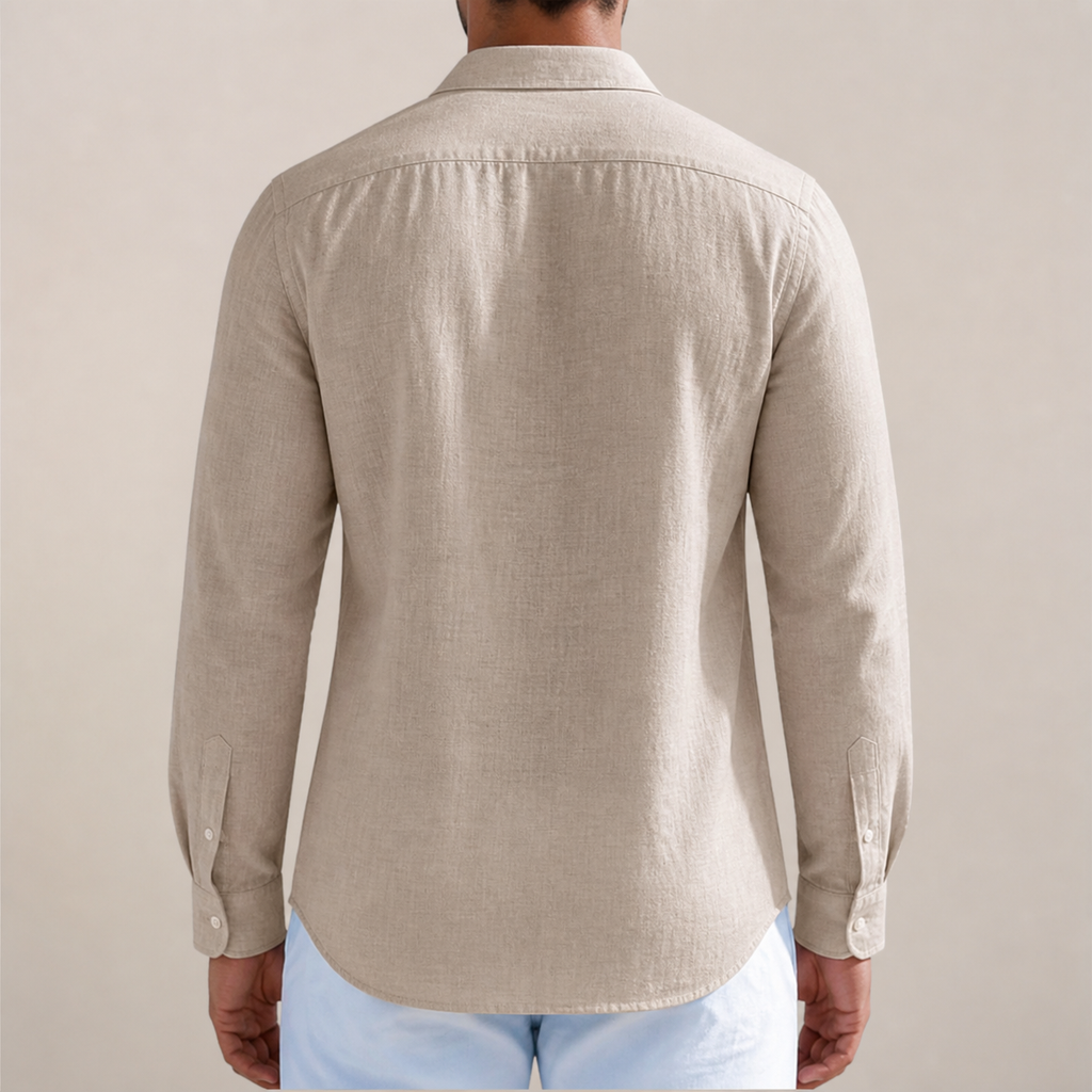 J&B Men's Textured Long Sleeve Shirt - Classic Style | L&S - 20 - London-stylehouse.com