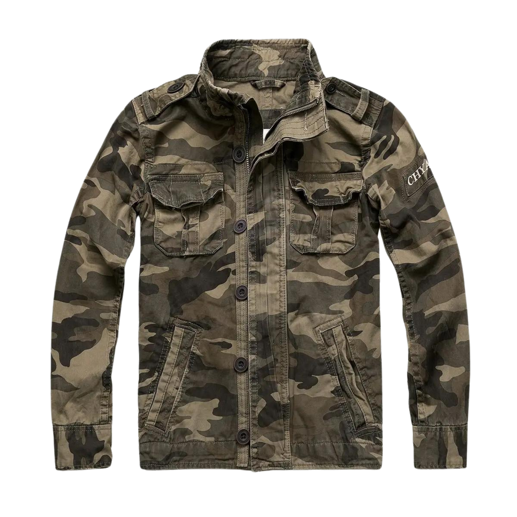 Men’s Jacket: Trendy Vintage Military Style with Functional Pockets - J&B | L&S - 4 - London-stylehouse.com