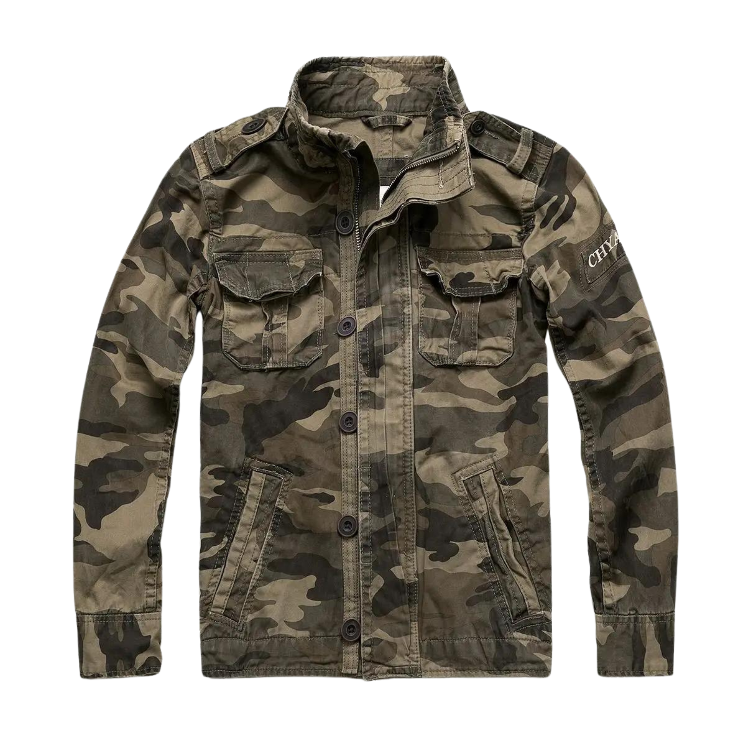 Men’s Jacket: Trendy Vintage Military Style with Functional Pockets - J&B | L&S - 4 - London-stylehouse.com