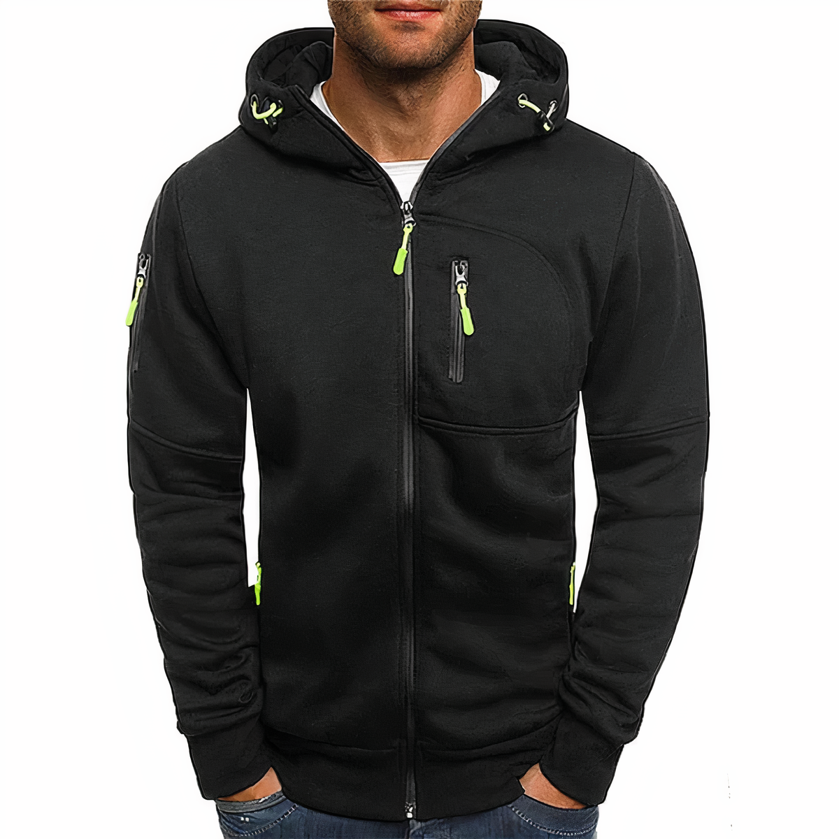 J&B Men’s Sports Hoodie: Stylish Design with Functional Pockets | L&S - 2 - London-stylehouse.com