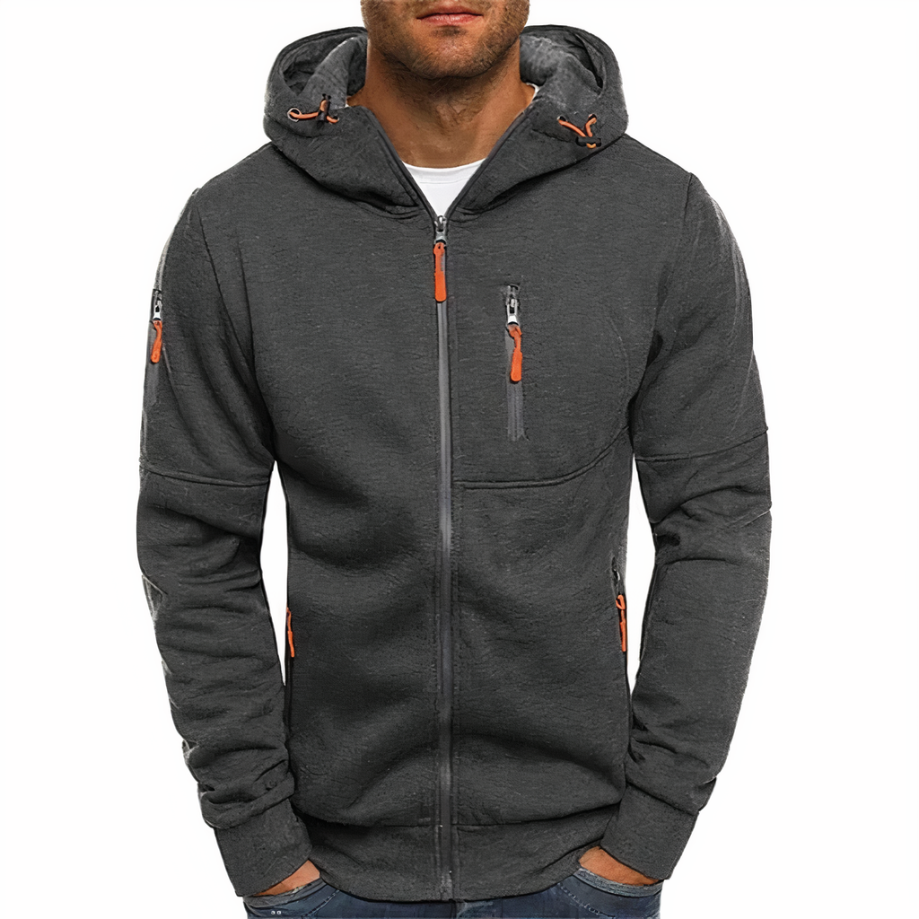 J&B Men’s Sports Hoodie: Stylish Design with Functional Pockets | L&S - 3 - London-stylehouse.com