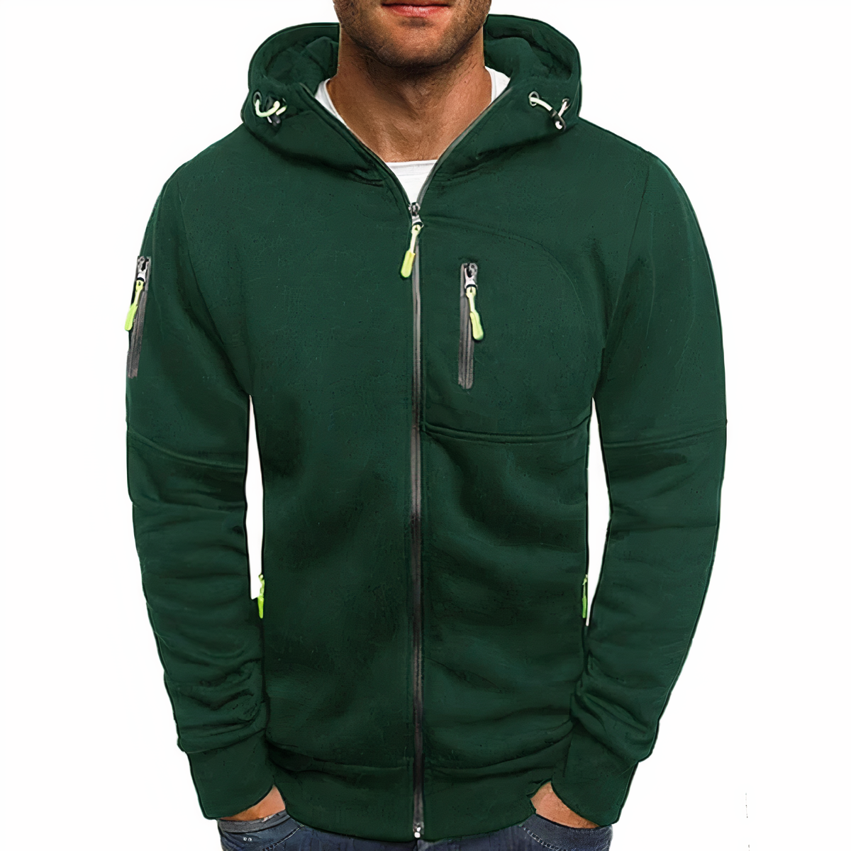 J&B Men’s Sports Hoodie: Stylish Design with Functional Pockets | L&S - 4 - London-stylehouse.com