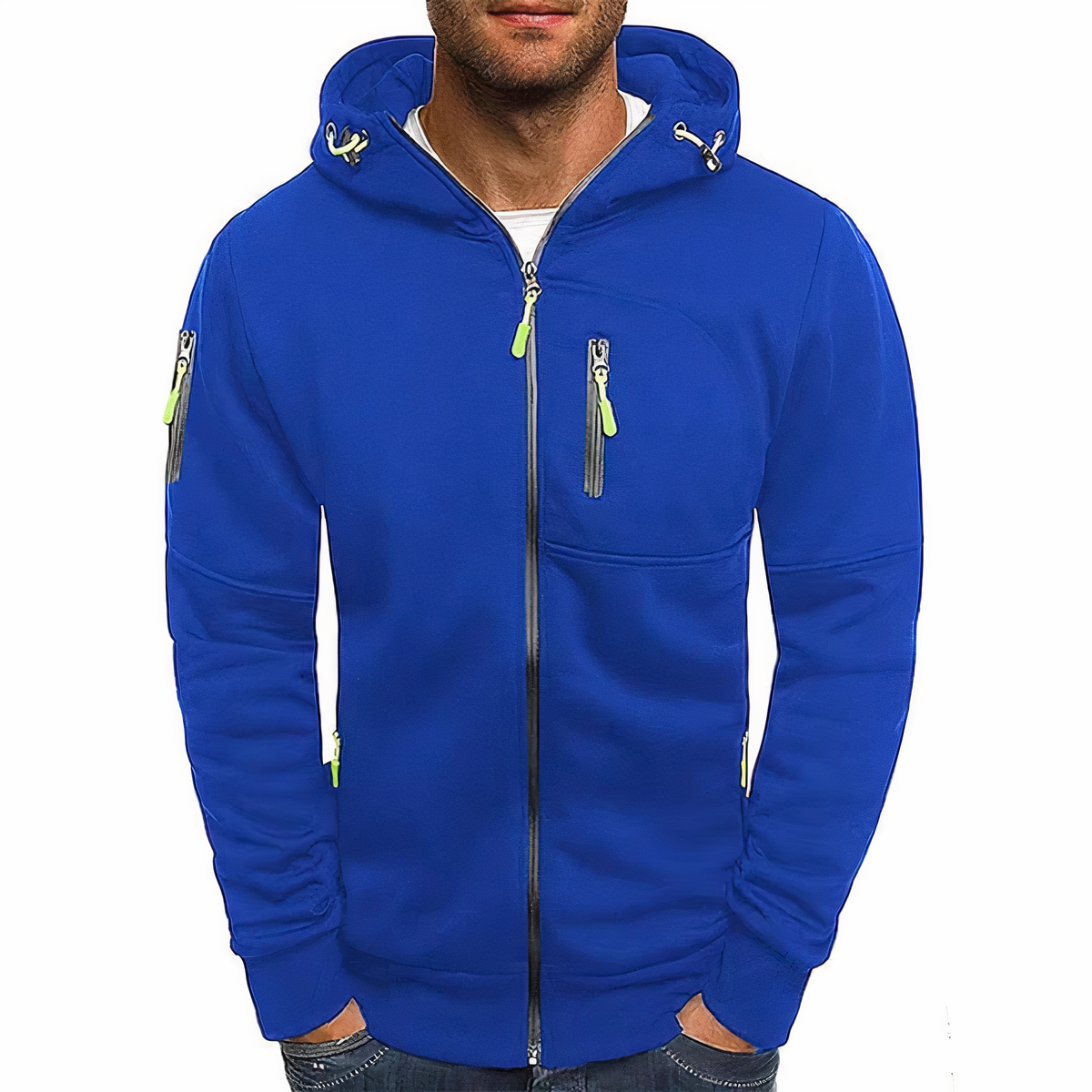 J&B Men’s Sports Hoodie: Stylish Design with Functional Pockets | L&S - 5 - London-stylehouse.com