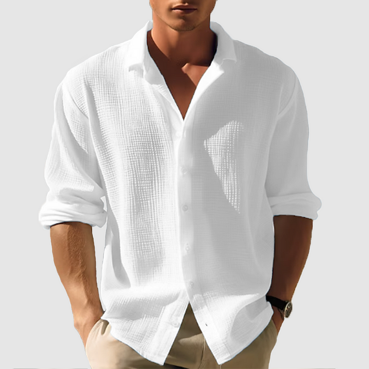 J&B Men's Casual Shirt - Effortless Style & Comfortable Wear | L&S - 2 - London-stylehouse.com