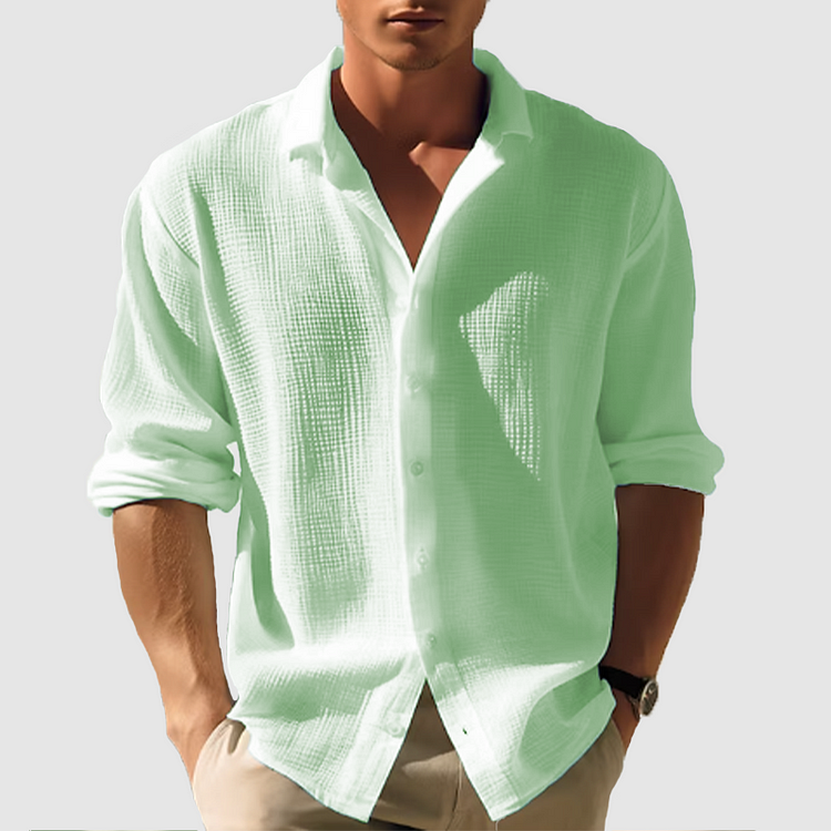 J&B Men's Casual Shirt - Effortless Style & Comfortable Wear | L&S - 3 - London-stylehouse.com