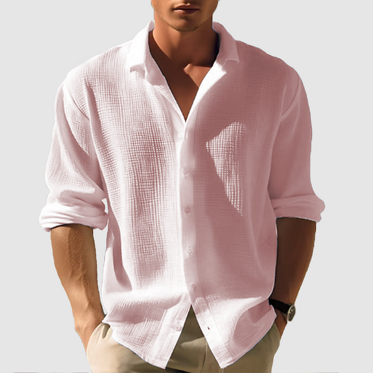 J&B Men's Casual Shirt - Effortless Style & Comfortable Wear | L&S - 4 - London-stylehouse.com