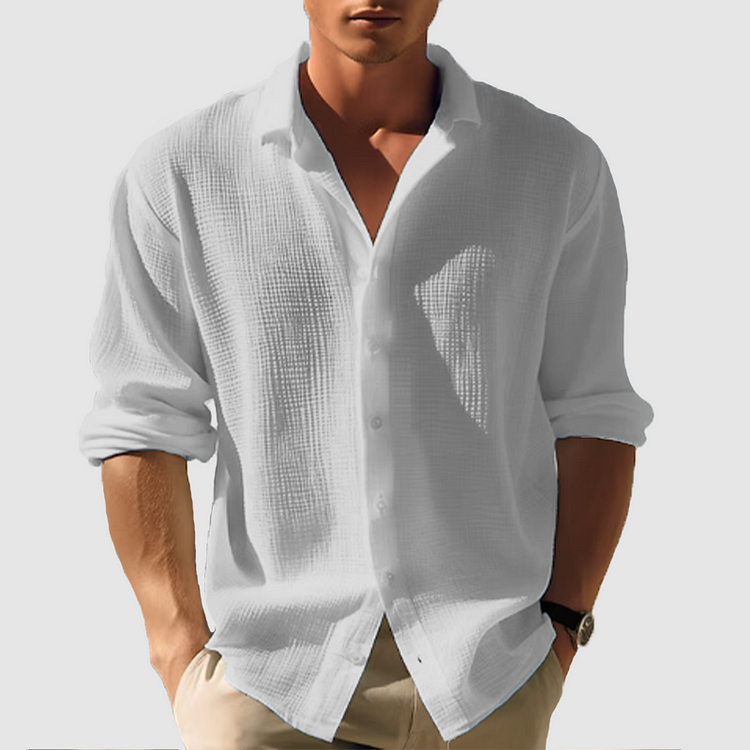 J&B Men's Casual Shirt - Effortless Style & Comfortable Wear | L&S - 5 - London-stylehouse.com