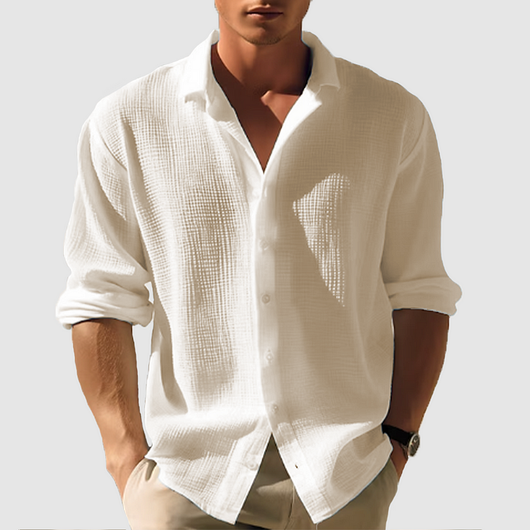 J&B Men's Casual Shirt - Effortless Style & Comfortable Wear | L&S - 6 - London-stylehouse.com