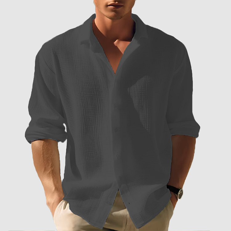 J&B Men's Casual Shirt - Effortless Style & Comfortable Wear | L&S - 7 - London-stylehouse.com