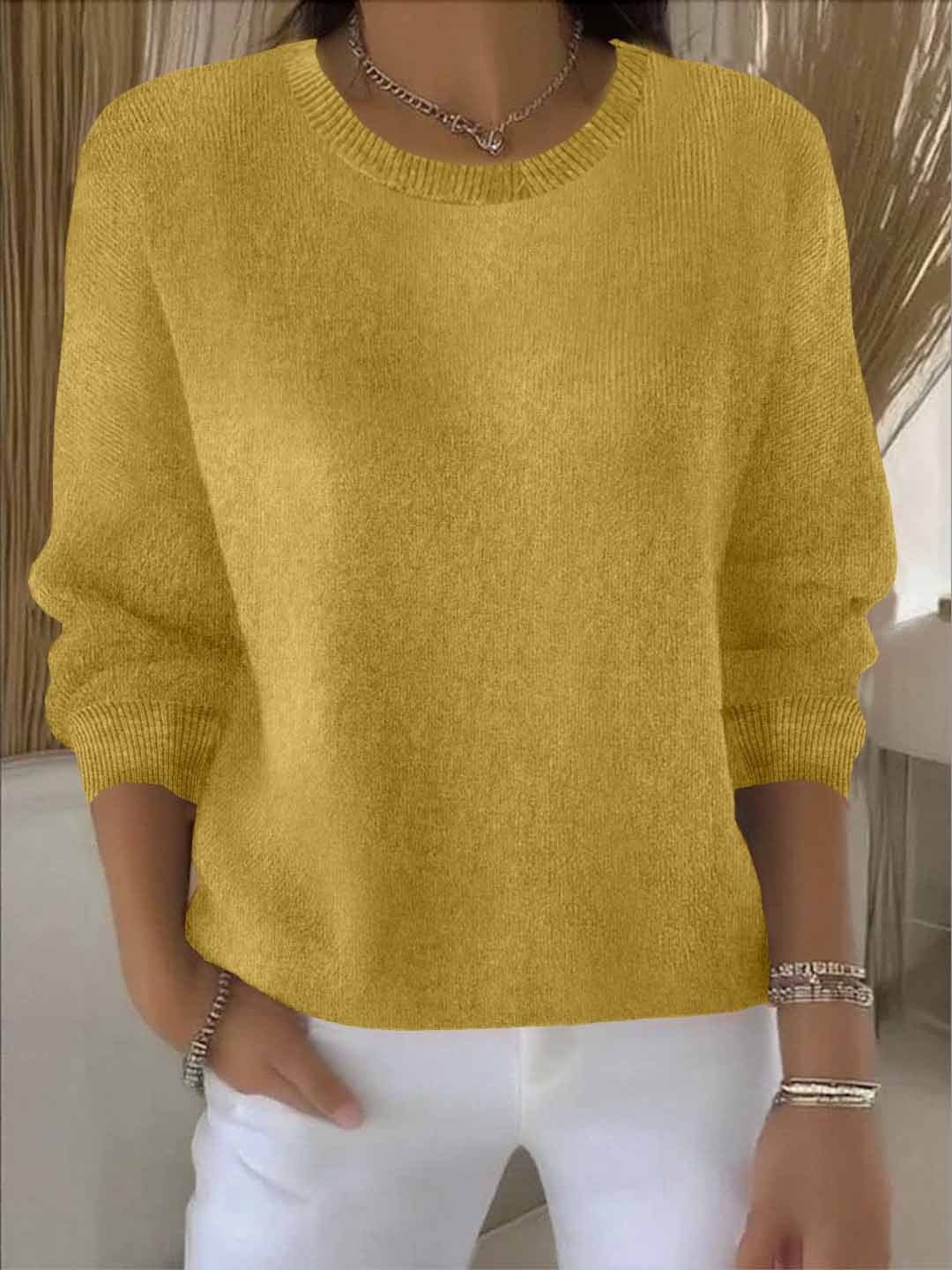 Pullover Women's Relaxed Fit with Classic Round Neck | M&B - 1 - Modern britwear